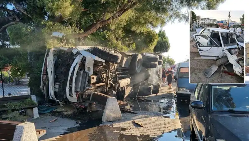 Freni Patlayan Kamyon, Trafik Işığında Otomobilleri Biçti: O Anlar Kameralara Yansıdı
