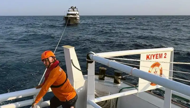 Marmaris Açıklarında Sürüklenen Tekne Kahraman Kurtarma Ekibiyle Bulundu