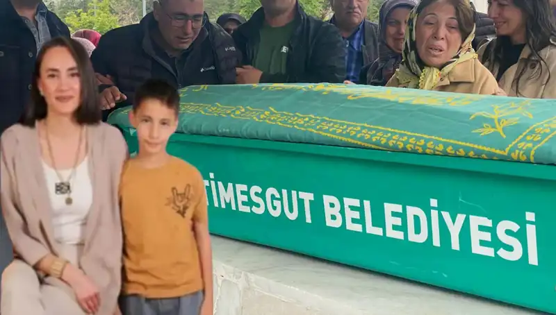 Merve Öğretmen ve Oğlu, Duygusal Bir Törenle Uğurlandı